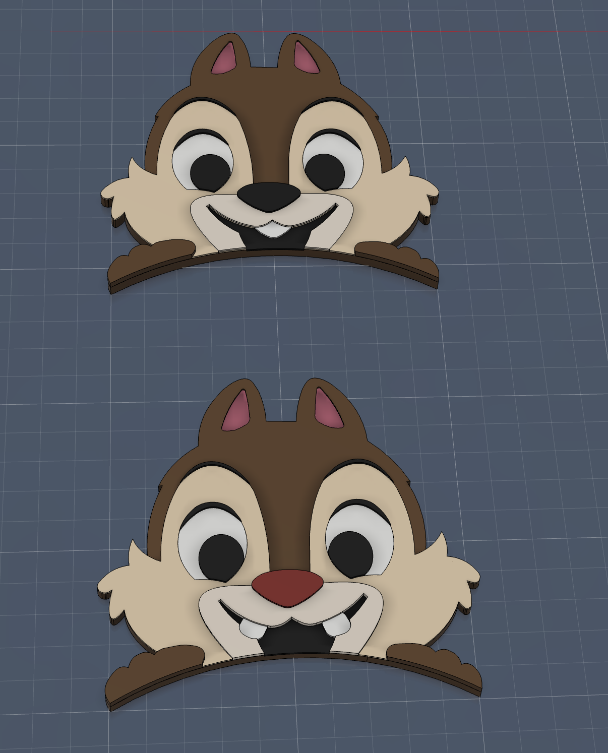 Chip and Dale as 3d models